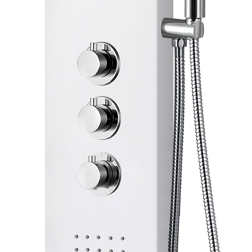VoordeelPaleis luxe massage douchepaneel - Aloni 160x20x7 cm wit
