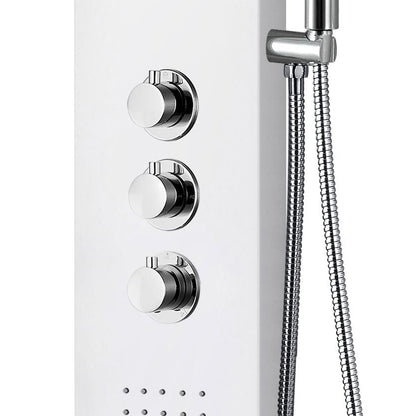 VoordeelPaleis luxe massage douchepaneel - Aloni 160x20x7 cm wit