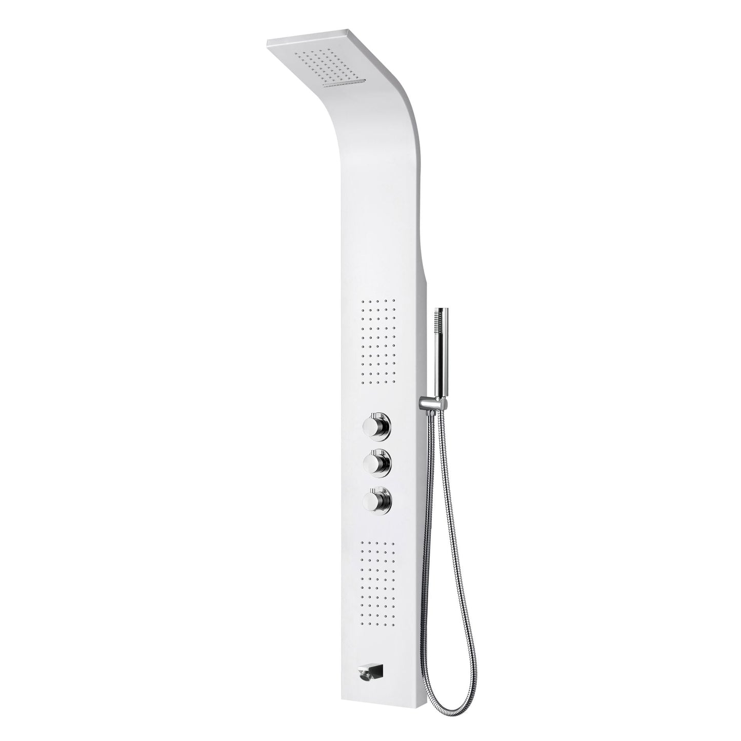 VoordeelPaleis luxe massage douchepaneel - Aloni 160x20x7 cm wit