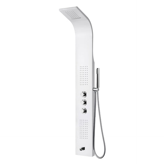 VoordeelPaleis luxe massage douchepaneel - Aloni 160x20x7 cm wit