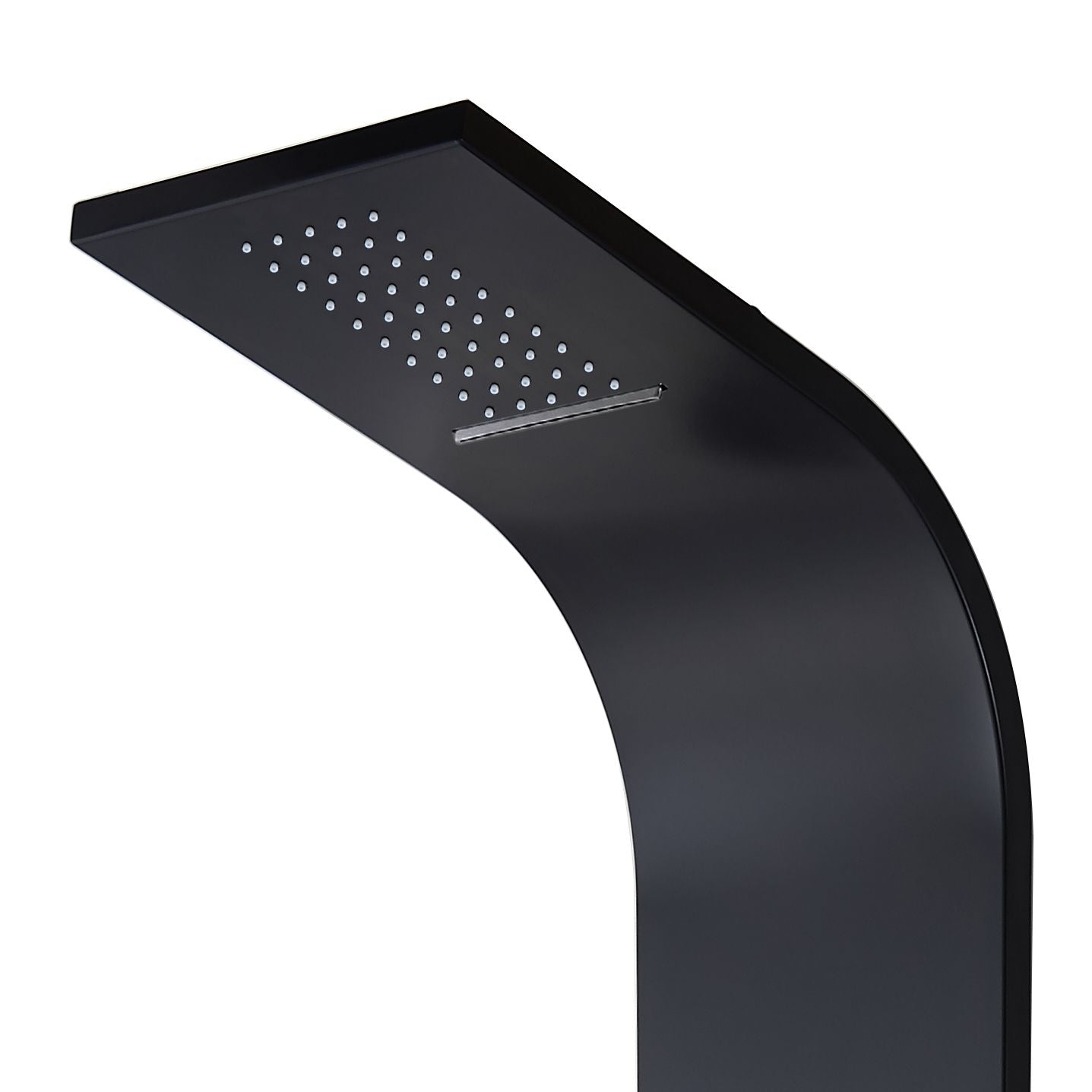 VoordeelPaleis luxe massage douchepaneel -  Marson 160x20x7 cm Zwart